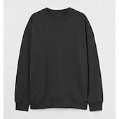 billiga Herrarnas Elite Huvtröjor &amp; Sweatshirts-Herr Tröja Svart Mörkgrå Rund hals Slät Ledigt Dagligen Sport icke-tryck Grundläggande Träning Höst Vinter Kläder Pull Tröjor Långärmad