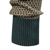 billiga Herrarnas Elite Tröjor &amp; Koftor-Herr Tröja Pullover tröja Stickat Ribbad Sticka Vanliga toppar Färgblock Rund hals Stickat Neutral Utomhus Kläder Vår &amp; Höst Svart Rubinrött S M L