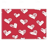 economico Tovagliette-set di 4 tovagliette per San Valentino romantiche e decorative con motivi a forma di cuore o rosa resistenti e resistenti al calore perfette per aggiungere un tocco d&#039;amore all&#039;arredamento della tua
