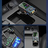 お買い得  車用Bluetoothキット/ハンズフリー-12V/2.5A BT 通話 EQ サウンド調整済み pd/qc3.0 急速充電器 bc83 FM トランスミッター カーチャージャー デュアル USB TF U ディスク MP3
