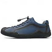 abordables Baskets-baskets décontractées en similicuir marron pour hommes avec lacets élastiques réglables - semelle antidérapante durable, coupe confortable pour un usage quotidien