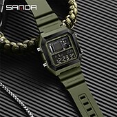 baratos Relógios Digitais-SANDA Masculino Relogio digital Moda Relógio Casual Relógio de Pulso Resistente ao Choque Luminoso Cronômetro Relogio Despertador Contagem regressiva TPU Assista
