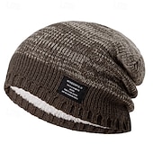 economico Cappello a cuffia-Per uomo Unisex Cappello a cuffia Cappelli invernali Berretti 骷髅头毛线帽 Cappello lavorato a maglia Rosso Kaki Fibra acrilica Lavorato a maglia Accogliente Da tutti i giorni Per uscire Color Block Caldo