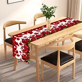 abordables Chemins de Table-chemin de table rose pour la Saint-Valentin, décoration de table florale romantique avec un élégant design de rose, parfait pour ajouter une touche d&#039;amour et d&#039;élégance à votre dîner de la