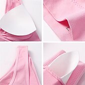 economico Reggiseni sportivi &amp; gilet-Per donna Reggiseno Intimo / Maglia Intima Top reggiseno Comodo Traspirante Resistente agli urti Imbottitura rimovibile Senza ferretto Semplice Sport Abbigliamento sportivo Rosa chiaro Blu chiaro