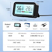 economico Elettrodomestici-tuya termoigrometro wireless wifi termometro igrometro temperatura umidità tester sensore supporto per alexa google