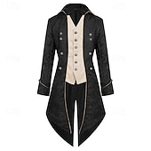 cheap Outerwear-Punk &amp; Gothic Medieval Renaissance Coat Jacket Tailcoat Prince Nobleman Men&#039;s Royal Steampunk Halloween Masquerade Event / Party Masquerade Adults&#039; Coat
