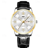 preiswerte Quarz-Uhren-1 Neue Mode Trend Herren Business Quarz Uhr Kalender Woche Anzeige Lebensreise Leuchtende Freizeit Sport Herren Armbanduhr Geschenk Ideale Wahl