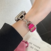 cheap Apple Watch Bands-Leather Link Compatible with Apple Watch band 38mm 40mm 41mm 42mm 44mm 45mm 49mm Metal Clasp Adjustable PU Leather Strap Replacement Wristband for iwatch Ultra 2 Series 9 8 7 SE 6 5 4 3 2 1
