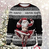 levne Vtipné vánoční mikiny a mikiny-Ježíšek Paní Klausová Pullover Vtipná vánoční mikina 3D Vánoce Legrační Pro Pro páry Pánské Dámské Dospělé Vánoce Karneval 3D tisk Párty Festival
