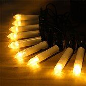 お買い得  クリスマスのあかり-20LED キャンドルストリングライト USB 電源 LED 温白色 クリップオン フレームレス コーンキャンドル 新年 ホリデー ファミリー パーティー ホリデー ホーム クリスマスツリー デコレーション ライト