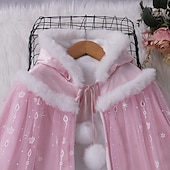 economico Costumi per bambine-Frozen - Il regno di ghiaccio Principessa Fiaba Elsa Cappotto Mantello Costume per festa a tema Costume Cosplay Cosplay di film for Ragazze Bambini Natale Carnevale Giornata universale dell&#039;infanzia