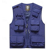 preiswerte Westen-Herren Weste für Wanderer Wander-Fleeceweste Ärmellos Weste Außen Atmungsaktiv Komfortabel Mehrere Taschen Polyester Schwarz Armeegrün Rot Jagd Angeln Klettern