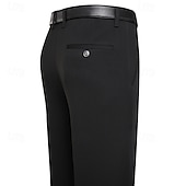 levne Štíhlý-Pánské Oblekové Kalhoty Kalhoty chinos Knoflíky Kapsy Pevná barva Pohodlné Formální Párty Práce Módní Klasický styl Černá Námořnická modř Lehce elastické