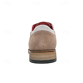 abordables Semi-formel-chaussures oxford à lacets de style vintage pour hommes – design en toile bicolore et similicuir pour une tenue formelle et décontractée