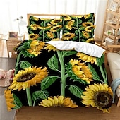 economico Set copripiumino-fiori farfalle piante fiori stampe set di tre pezzi piumone per camera da letto hotel camera degli ospiti biancheria da letto set comodo 1 set piumone 2 federe set letto matrimoniale set da 2 pezzi