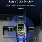 お買い得  車用Bluetoothキット/ハンズフリー-12V/2.5A BT 通話 EQ サウンド調整済み pd/qc3.0 急速充電器 bc83 FM トランスミッター カーチャージャー デュアル USB TF U ディスク MP3