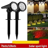 economico Fari Esterni-faretto da giardino impermeabile a 7 LED/10 LED alimentato ad energia solare, luce da parete esterna regolabile per luce da parete esterna per patio