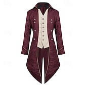 cheap Outerwear-Punk &amp; Gothic Medieval Renaissance Coat Jacket Tailcoat Prince Nobleman Men&#039;s Royal Steampunk Halloween Masquerade Event / Party Masquerade Adults&#039; Coat