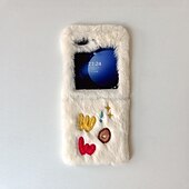 Недорогие Чехлы для Samsung-телефон Кейс для Назначение Z-флип 6 Z Flip 5 Z Flip 4 Z Flip 3 Кейс на заднюю панель Защита от удара Ретро Плюш