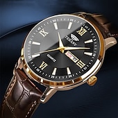 preiswerte Quarz-Uhren-1 Neue Mode Trend Herren Business Quarz Uhr Kalender Woche Anzeige Lebensreise Leuchtende Freizeit Sport Herren Armbanduhr Geschenk Ideale Wahl