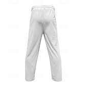 baratos Calças Desportivas-Homens Calças Esportivas Calça de moletom com pernas largas Calças de Veludo Calças Bolsos Com Cordão Cintura elástica Tecido Conforto Esportes Diário Moda Casual Preto Branco Micro-Elástica