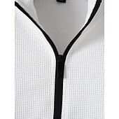 economico Felpe di base-Per uomo Felpa con cappuccio e zip Felpa con cappuccio a zip intera Felpe con zip Bianco Marrone Cachi Grigio Colletto Mao Color Block Liscio Zip Up Collage Sportivo Giornaliero Per eventi Streetwear