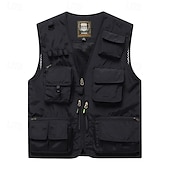 preiswerte Westen-Herren Weste für Wanderer Wander-Fleeceweste Ärmellos Weste Außen Atmungsaktiv Komfortabel Mehrere Taschen Polyester Schwarz Armeegrün Rot Jagd Angeln Klettern