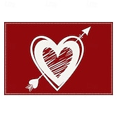 economico Tovagliette-set di 4 tovagliette per San Valentino romantiche e decorative con motivi a forma di cuore o rosa resistenti e resistenti al calore perfette per aggiungere un tocco d&#039;amore all&#039;arredamento della tua