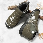 cheap Winter &amp; Snow Boots-Men&#039;s Insulated Winter Snow Boots – Waterproof Slip-On Ankle Boots with Faux Fur Lining, Anti-Slip Sole for Outdoor Hiking &amp; Cold Weather