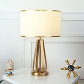 abordables lámpara de noche-Lámpara de mesa, lámpara de mesa de hierro, lámpara de escritorio americana, lámpara de noche para dormitorio, lámpara de mesa de estudio moderna para sala de estar, lámparas de escritorio doradas