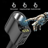 preiswerte Bluetooth Auto Kit/Freisprechanlage-FM-Transmitter BT 5.0 Auto-Kit Freisprecheinrichtung Auto-Musik-Player Zigarettenanzünder-Splitter Dual-USB-Autoladegerät