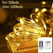 olcso USB-tápellátás-5m/10m karácsonyi led bőrzsinór fényfüzér, karácsonyfa dekor lámpák boldog karácsonyra, újévre és navidad ünnepekre (1db/2db)