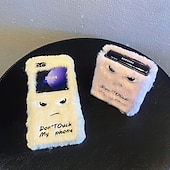 abordables Carcasas Samsung-teléfono Funda Para Z Flip 6 Z Flip 5 Z Flip 4 Z Flip 3 Funda Trasera Antigolpes Retro Felpa