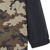baratos jaquetas e casacos gráficos masculinos-Homens Côr Camuflagem Blusão Capa de chuva Casaco Shell Prova-de-Água Leve Casual Esportes Acampar e Caminhar Bolsos laterais Zip Frente Outono Inverno Com Capuz Manga Longa Camuflado