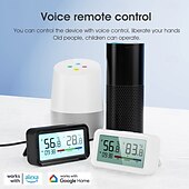 economico Elettrodomestici-tuya termoigrometro wireless wifi termometro igrometro temperatura umidità tester sensore supporto per alexa google