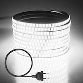 abordables Bandes lumineuses étanches-3M 5m 10m Bandes Lumineuses LED Flexibles 1200 LED 2835 SMD 8 mm 1Set Support de montage 1 jeu Blanc Froid Rouge Bleu Bandes lumineuses LED Intérieur Soirée Extérieur 220-240 V