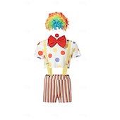 levne Děsiví klauni-Žolík Klaun předvečer Všech svatých Úbory Kostým cirkus Karnevalový kostým Hrdost Duhová cosplay Dospělé Pánské předvečer Všech svatých Karneval Mardi Gras Výkon Pride Parade Měsíc hrdosti Jednoduch