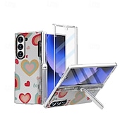olcso Samsung-tokok-Telefontok Z Fold 6 pénztárca tok állványtartóval ceruzatartó ütésálló retró TPU PC