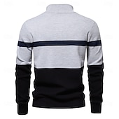 economico Maglioni e Cardigan Elite da Uomo-Per uomo Felpa Maglione Maglieria A Coste Maglia Top Regolari Collo ripiegato Casual Quotidiano Abbigliamento Primavera &amp; Autunno Bianco Verde S M L