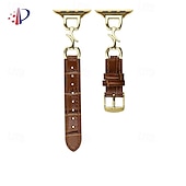 cheap Apple Watch Bands-Leather Link Compatible with Apple Watch band 38mm 40mm 41mm 42mm 44mm 45mm 49mm Metal Clasp Adjustable PU Leather Strap Replacement Wristband for iwatch Ultra 2 Series 9 8 7 SE 6 5 4 3 2 1