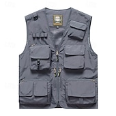 preiswerte Westen-Herren Weste für Wanderer Wander-Fleeceweste Ärmellos Weste Außen Atmungsaktiv Komfortabel Mehrere Taschen Polyester Schwarz Armeegrün Rot Jagd Angeln Klettern