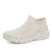preiswerte Sneaker für Herren-Rote Flyknit-Sneaker für Herren, leichte und atmungsaktive, stylische Freizeitschuhe für den Alltag, Outdoor-Aktivitäten und Sport