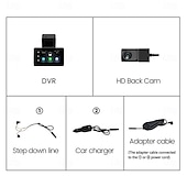 cheap Car DVR-Dashcam Cameras Video Recorder Dual Lens Front and Rear Dash Cam for Cars 2K
