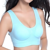 economico Reggiseni sportivi &amp; gilet-Per donna Reggiseno Intimo / Maglia Intima Top reggiseno Comodo Traspirante Resistente agli urti Imbottitura rimovibile Senza ferretto Semplice Sport Abbigliamento sportivo Rosa chiaro Blu chiaro