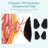 abordables Aparatos ortopédicos-Cinturón de soporte para hernia inguinal ajustable para hombres y mujeres, con 4 almohadillas de compresión, soporte para hernia inguinal o deportiva
