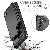 abordables Coques Samsung-téléphone Coque Pour S24 S24 Ultra Plus S24 FE S23 S22 S21 S20 Ultra Plus FE A55 A35 A25 A15 5G A54 A34 A14 A53 A33 A23 A13 S25 Ultra Coque Arriere Avec Support Fente pour carte Antichoc Rétro TPU PC