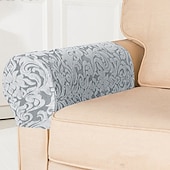 abordables Funda para asientos y reposabrazos de sofá-Funda elástica para reposabrazos de 2 uds, fundas de brazo jacquard para sofá, funda de reposabrazos de spandex para sillón reclinable, lavable antiarañazos para perros y mascotas