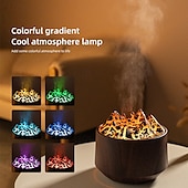economico Umidificatori e deumidificatori-Diffusore di aromaterapia simulato a forma di vulcano e iceberg con telecomando, 7 luci colorate, diffusore di fragranze per deodorante per ambienti temporizzato
