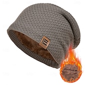 economico Cappello a cuffia-Per uomo Unisex Cappello a cuffia Cappelli invernali Berretti 骷髅头毛线帽 Cappello lavorato a maglia Nero Vino Poliestere Lavorato a maglia Accogliente Da tutti i giorni Per uscire Tinta unita / tinta
